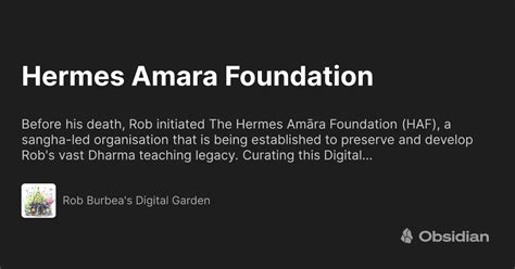 hermes amara foundation|rob burbea website.